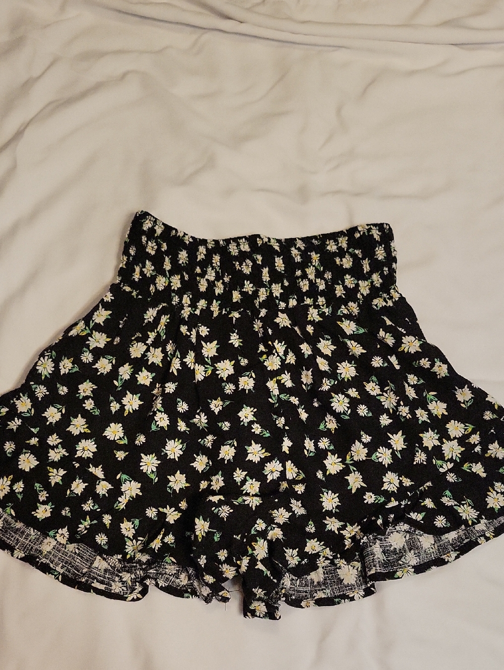 wild fable Black Floral Smocked Shorts